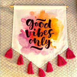 “Good vibes only”  hanging boho wall decor